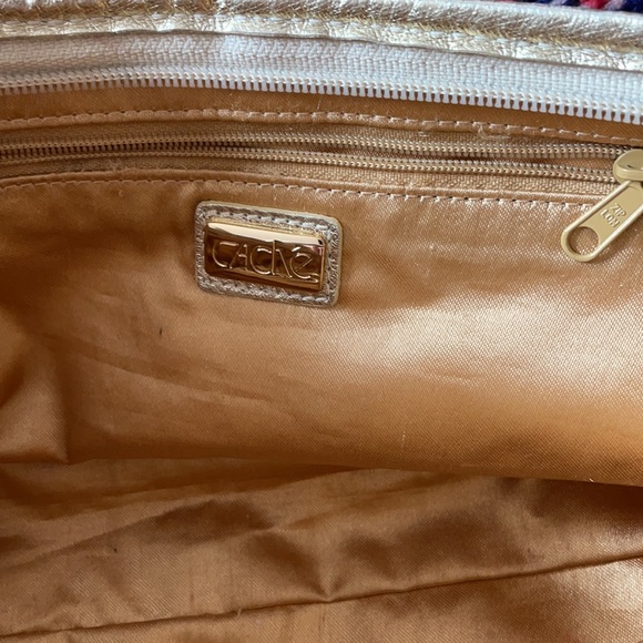 Vintage Cache gold shoulder bag fully lined - Picture 6 of 16